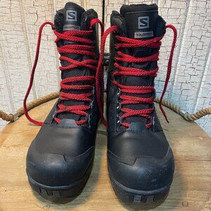 Salomon Men's Toundra Pro ClimaSalomon Waterproof (CSWP) Winter Boots Black 13